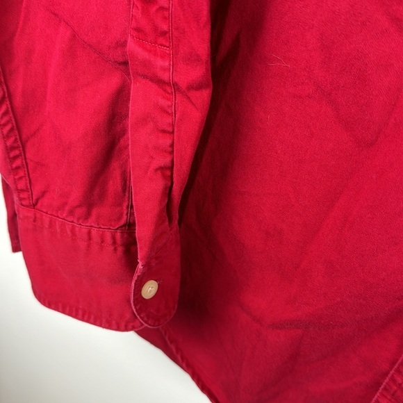 CHAPS RL Red 100% cotton long sleeves EUC button down extra buttons XXL - Picture 4 of 8